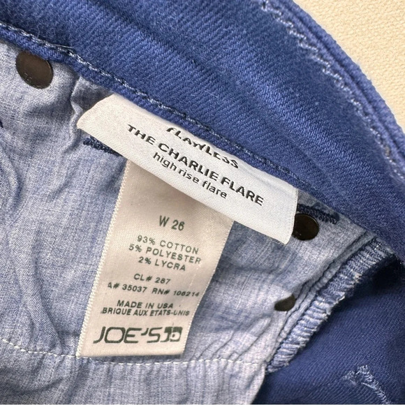 Joe's Jeans The Charlie Flare Women Denim Jean Blue 26 Casual Western High Waist - Picture 6 of 12